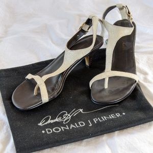 Donald Pliner gold leather sandals - NEW